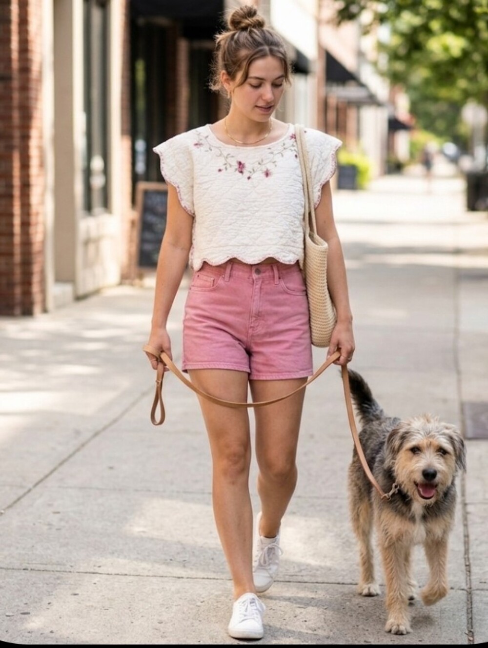 Upcycled Quilted Cropped Top S-M Boxy "Sham Shirt" Dont Throw It Out